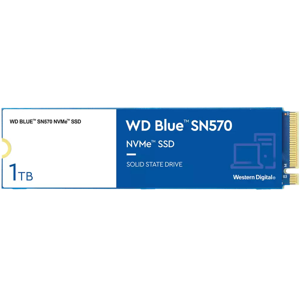 WD Blue SN570 1TB SSD NVME M.2 2280 PCIe Gen3 Solid State Drive (WDS100T3B0C)