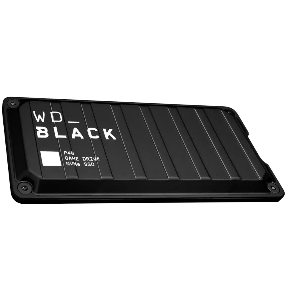 WD - WD Black P40 1TB M.2 Portable SSD USB 3.2 External Solid State Drive (WDBAWY0010BBK)