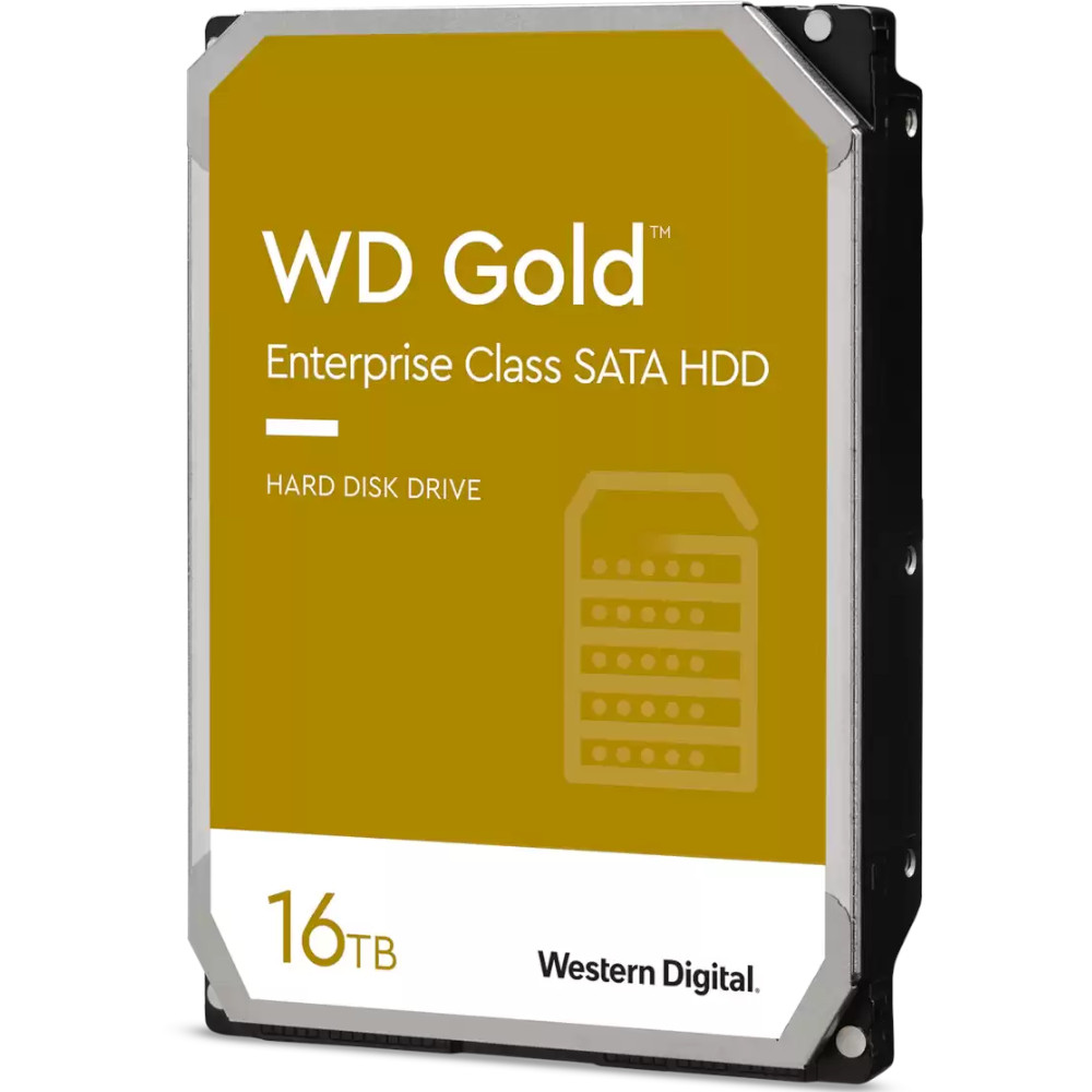 WD Gold 16TB 3.5" 7200RPM HDD 512MB Cache Datacenter Hard Drive (WD161KRYZ)