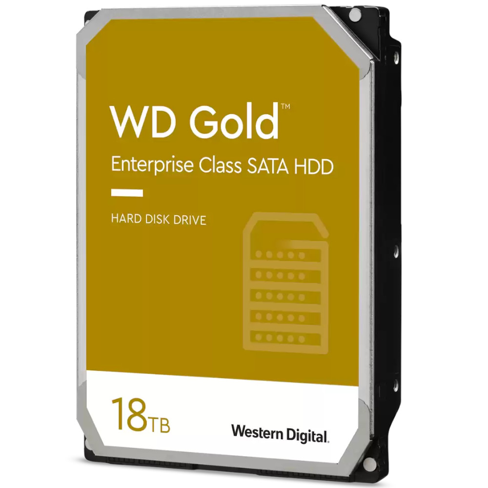 WD Gold 18TB 3.5" 7200RPM HDD 512MB Cache Datacenter Hard Drive (WD181KRYZ)