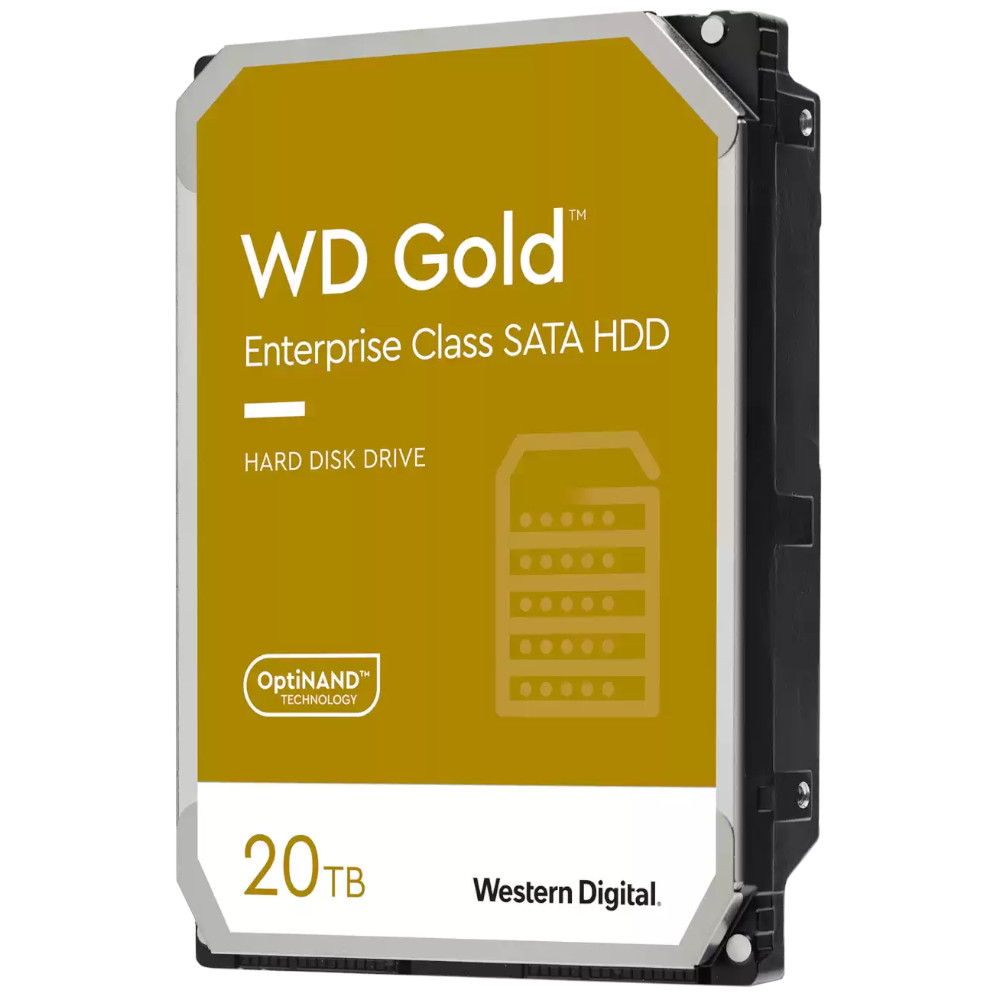 WD Gold 20TB 3.5" 7200RPM HDD 512MB Cache Datacenter Hard Drive (WD202KRYZ)