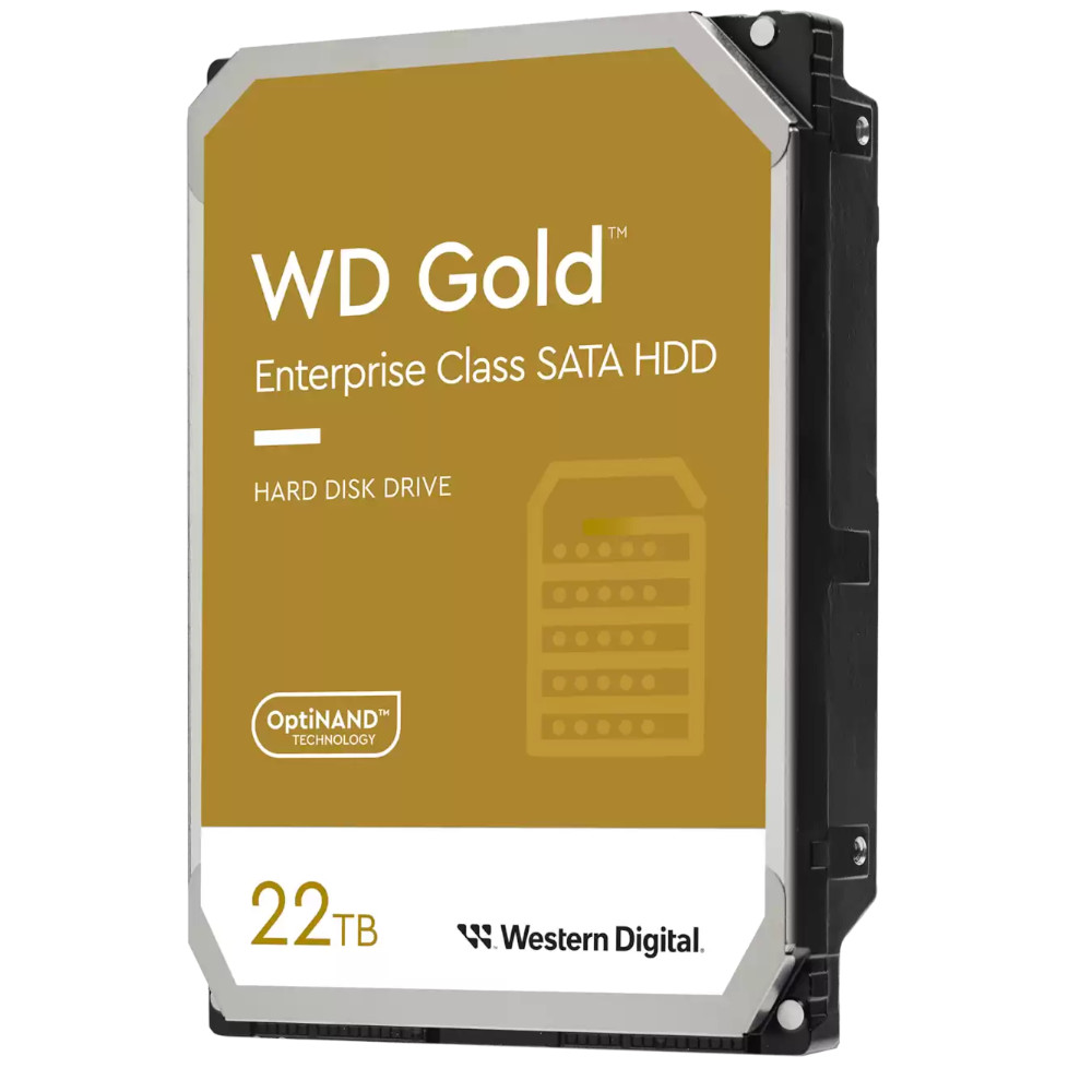 WD Gold 22TB 3.5" 7200RPM HDD 512MB Cache Datacenter Hard Drive (WD221KRYZ)