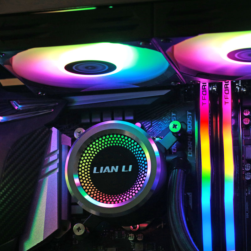 Lian Li - Lian-Li GALAHAD AIO 360mm High Performance RGB CPU Water Cooler - Black