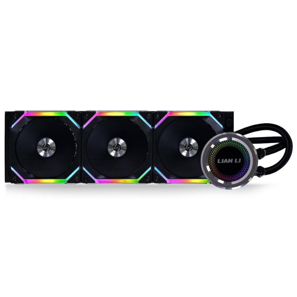Lian Li - Lian-Li GALAHAD AIO SL 360mm High Performance RGB CPU Water Cooler - Black
