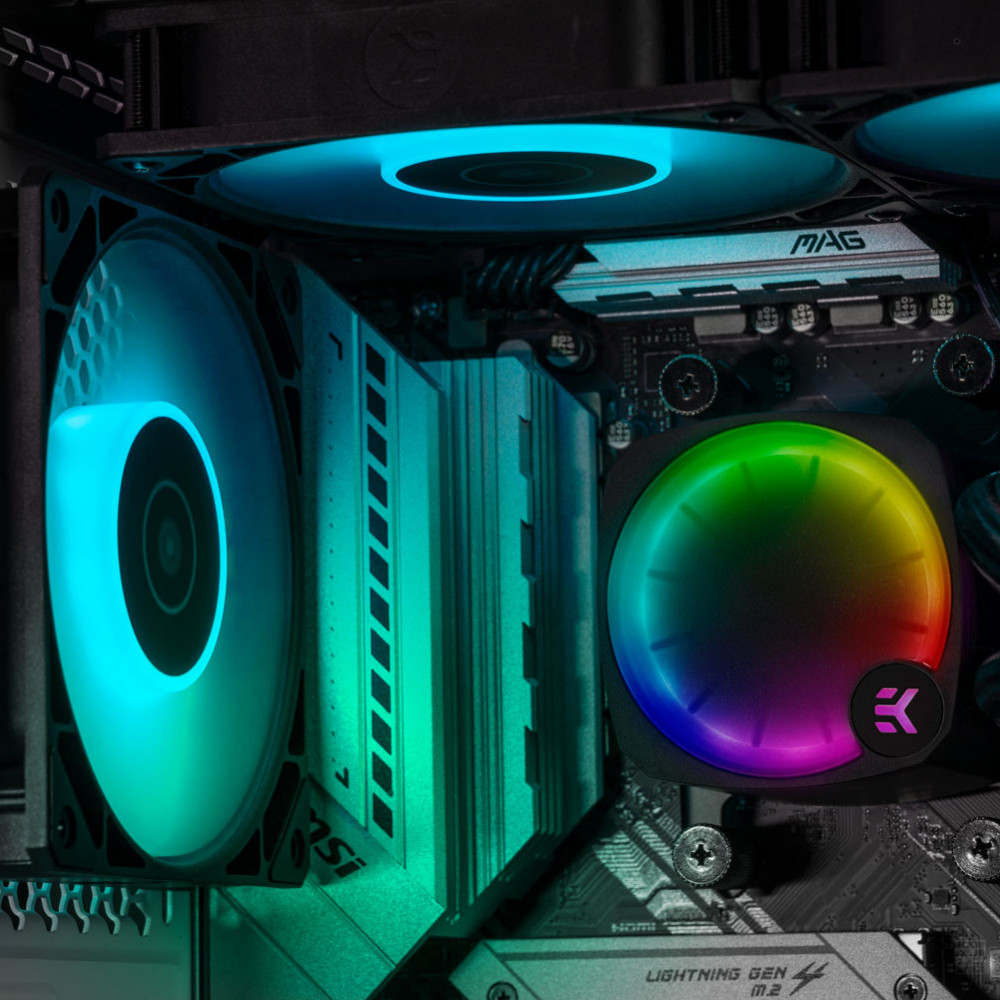 EK Water Blocks - EK Water Blocks EK-Nucleus CR360 Lux D-RGB All In One CPU Water Cooler - Black