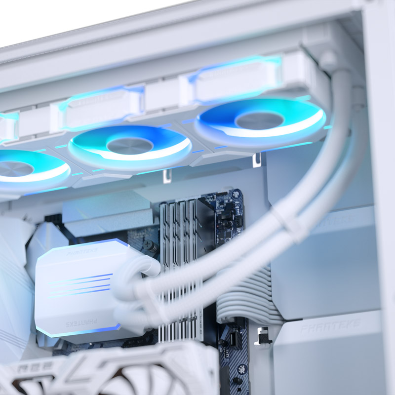 Phanteks - Phanteks Glacier One 360D30 White RGB All In One CPU Water Cooler - 360mm