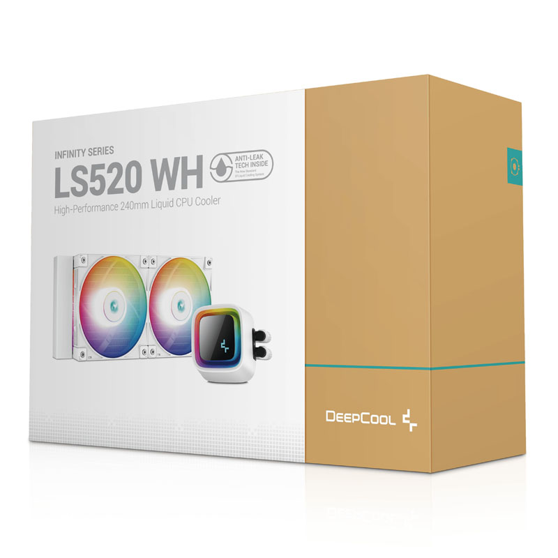 DeepCool LS520 All In One White CPU Water Cooler - 240mm