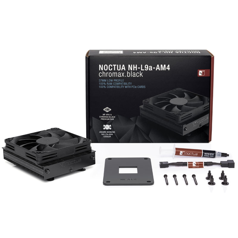 Noctua - Noctua NH-L9a Chromax Pure Black CPU Cooler - 92mm