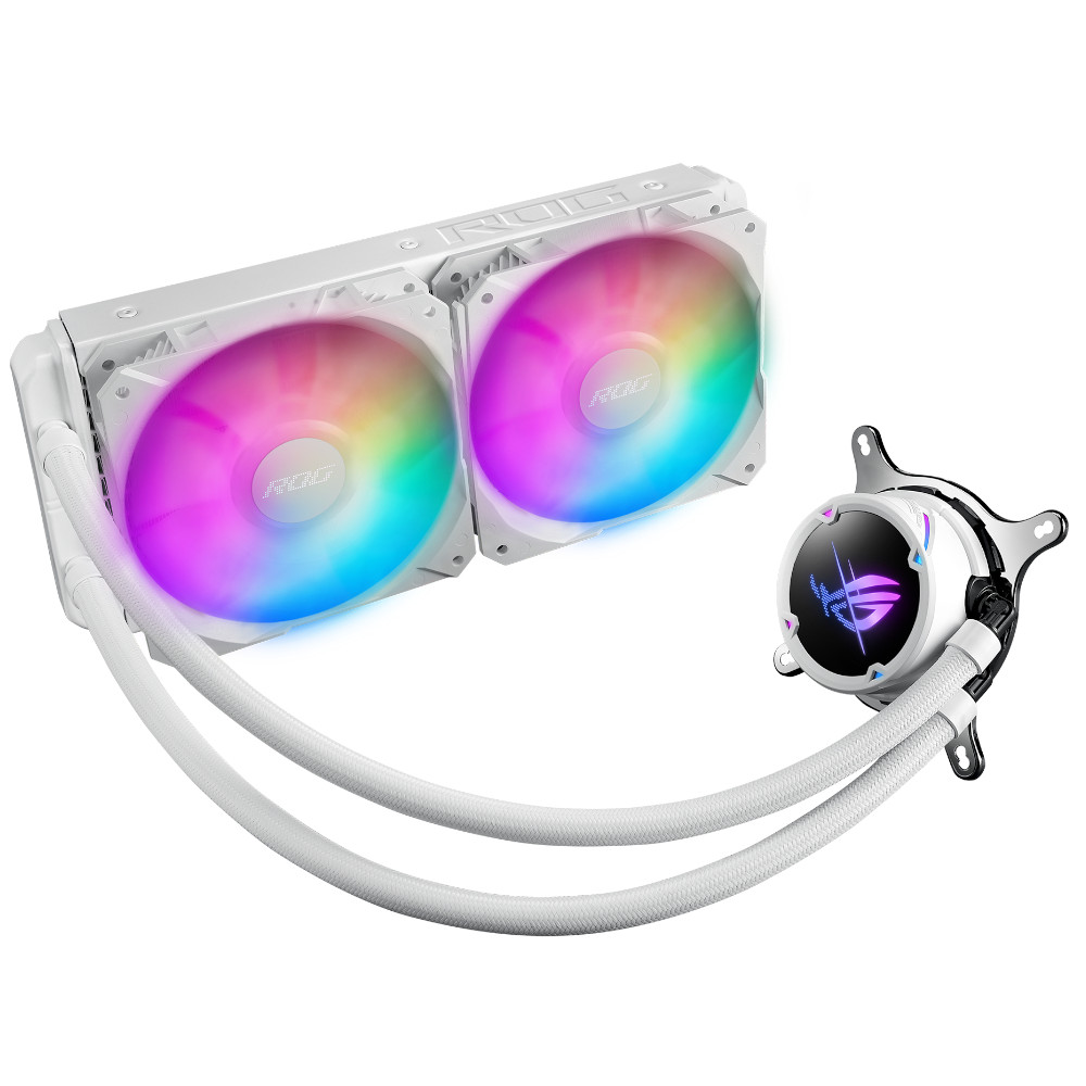 B Grade ASUS ROG Strix LC II 240 White Edition Performance RGB AIO CPU Liquid Cooler - 240mm