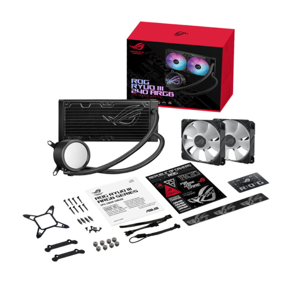 Asus - ASUS ROG Ryuo III 240 Performance AIO CPU Liquid Cooler with OLED Display - 240mm