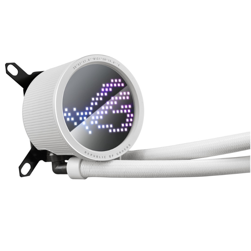Asus - ASUS ROG Ryuo III 240 White Performance AIO CPU Liquid Cooler with OLED Display - 240mm