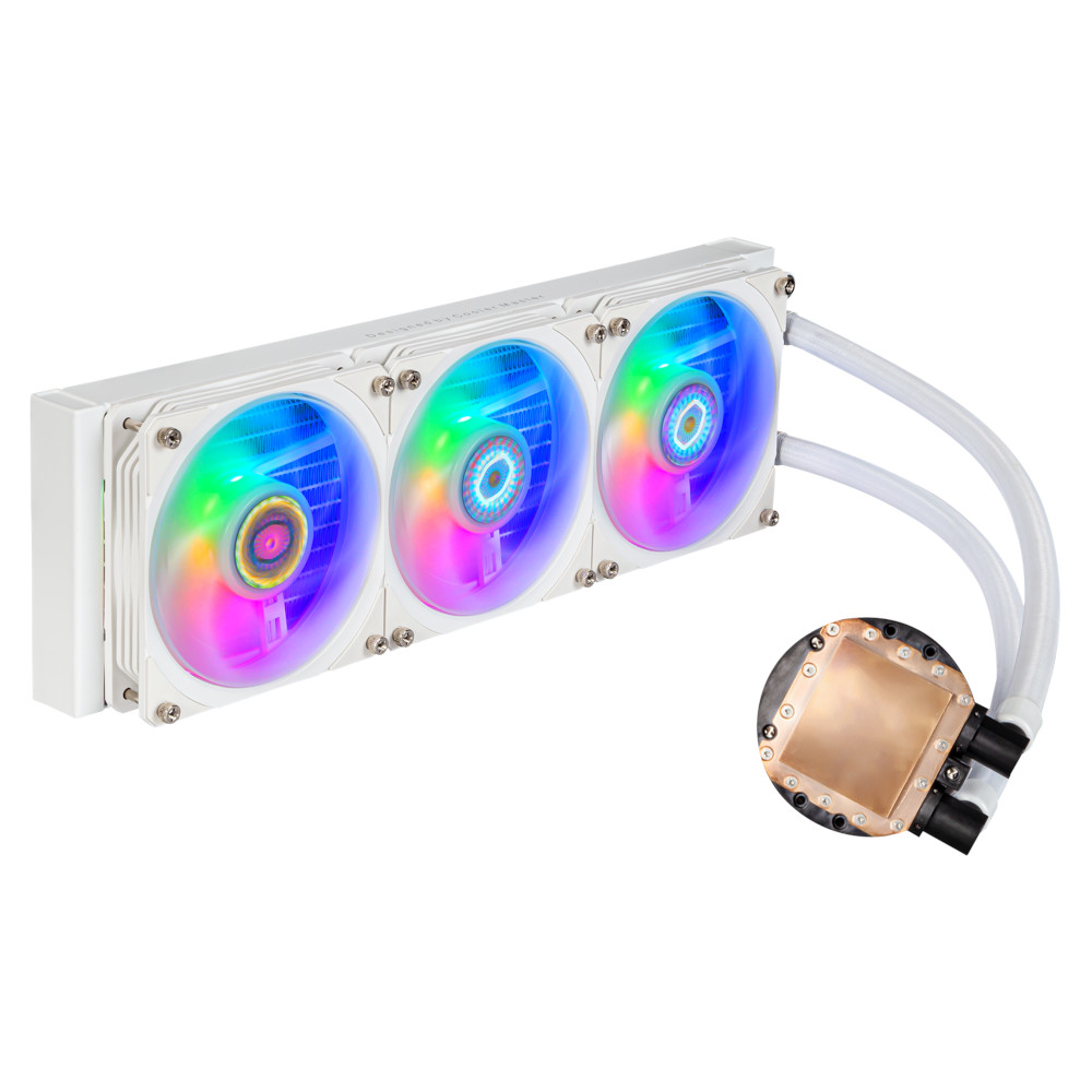 Cooler Master - Cooler Master MasterLiquid PL360 Flux White All In One CPU Cooler - 360mm