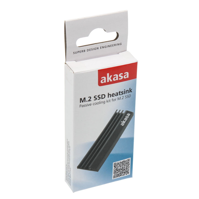 Akasa - Akasa M.2 SSD Heatsink - Black