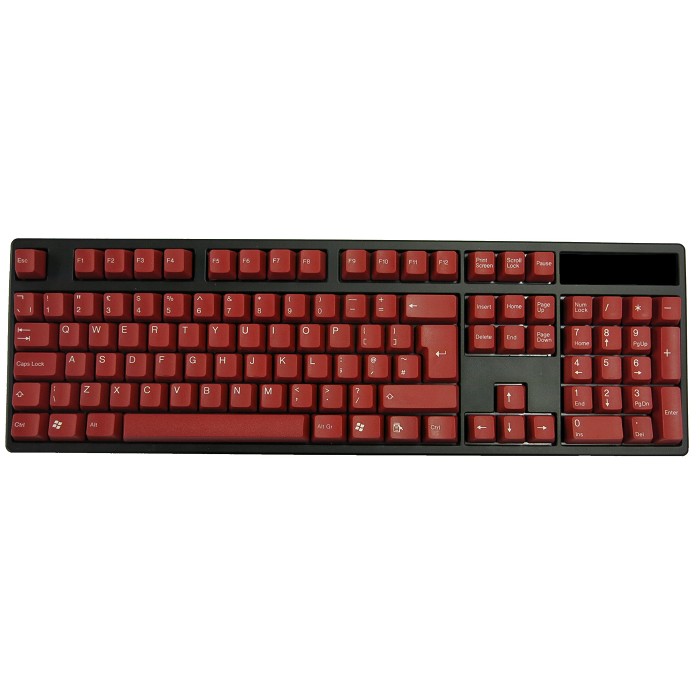 Tai Hao ABS Double Shot UK Layout Keycaps Red White Legends