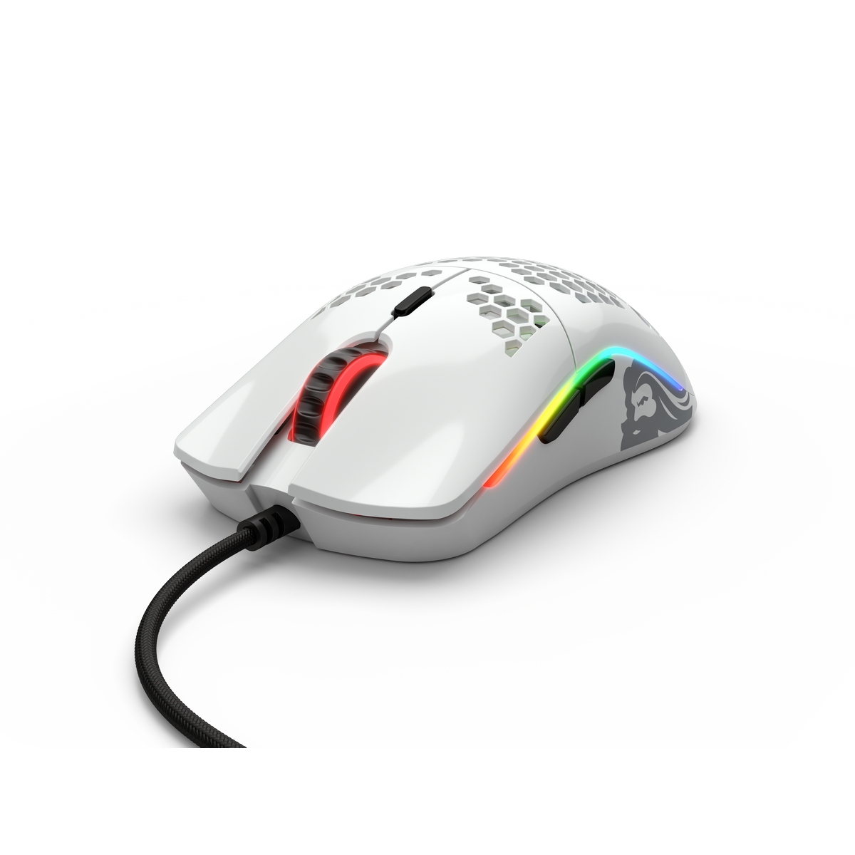 Glorious Model O USB RGB Odin Gaming Mouse  - Glossy White (GO-GWHITE)