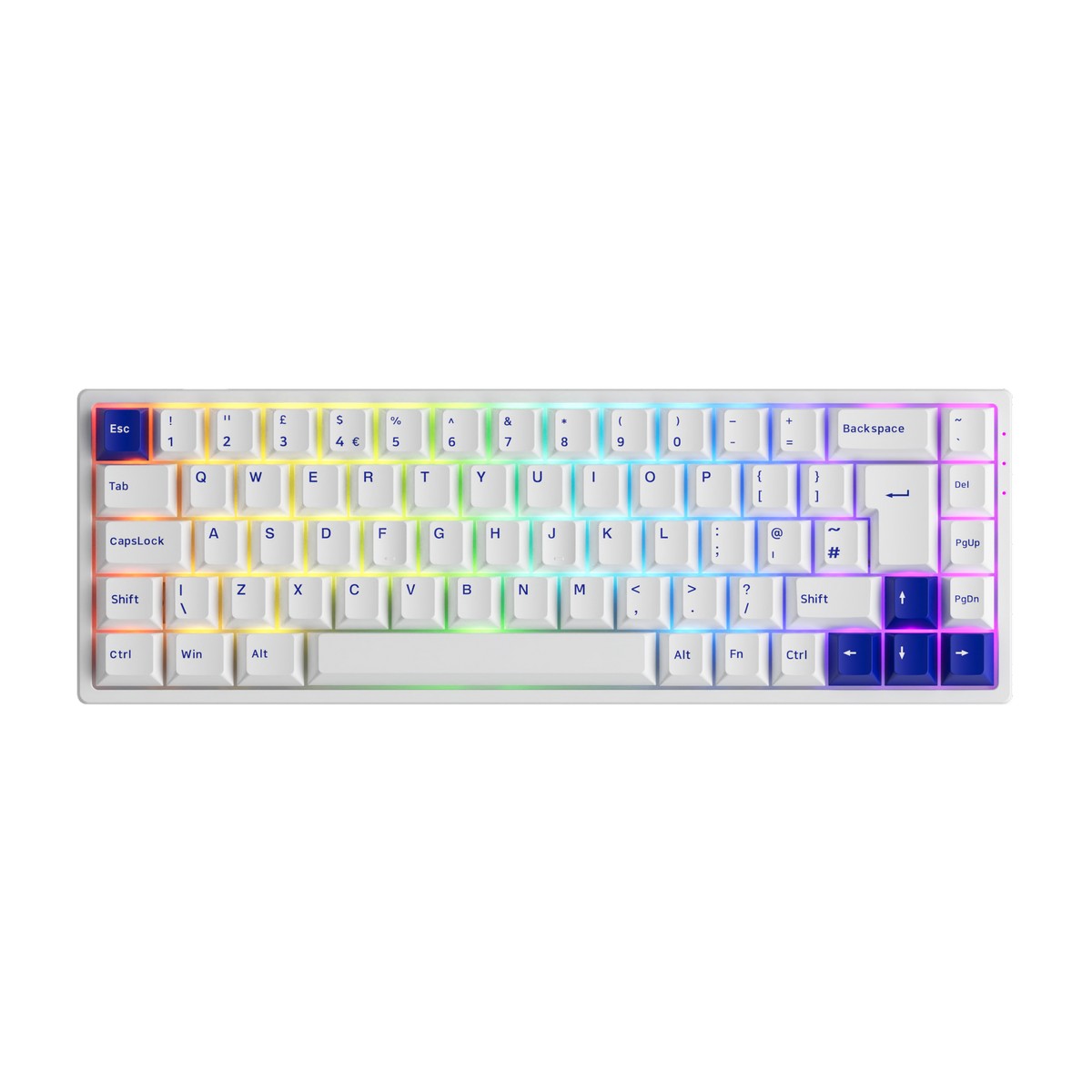AKKO 3068B Plus White&Blue USB RGB Mechanical Gaming Keyboard CS Jelly Pink Switch UK ISO