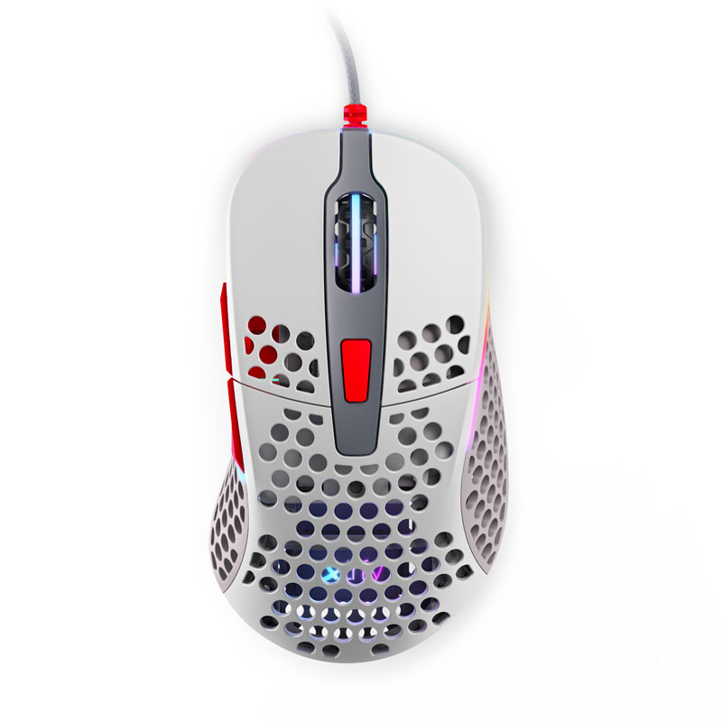 Cherry Xtrfy - Cherry Xtrfy M4 RGB USB Optical Retro Edition Gaming Mouse - Grey (XG-M4-RGB-RETRO)