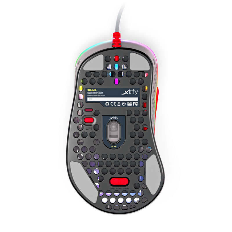 Cherry Xtrfy - Cherry Xtrfy M4 RGB USB Optical Retro Edition Gaming Mouse - Grey (XG-M4-RGB-RETRO)