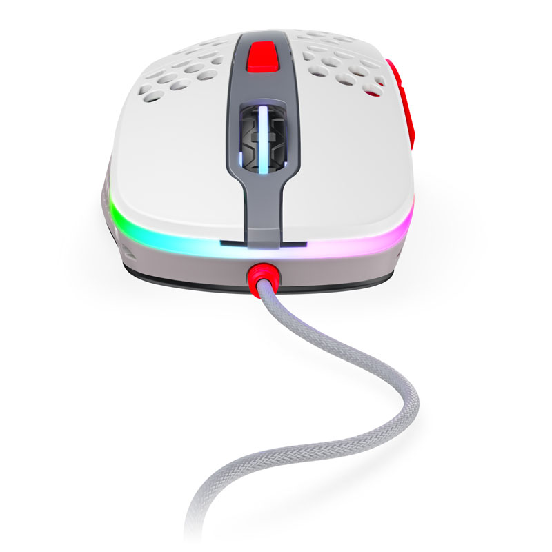 Cherry Xtrfy - Cherry Xtrfy M4 RGB USB Optical Retro Edition Gaming Mouse - Grey (XG-M4-RGB-RETRO)