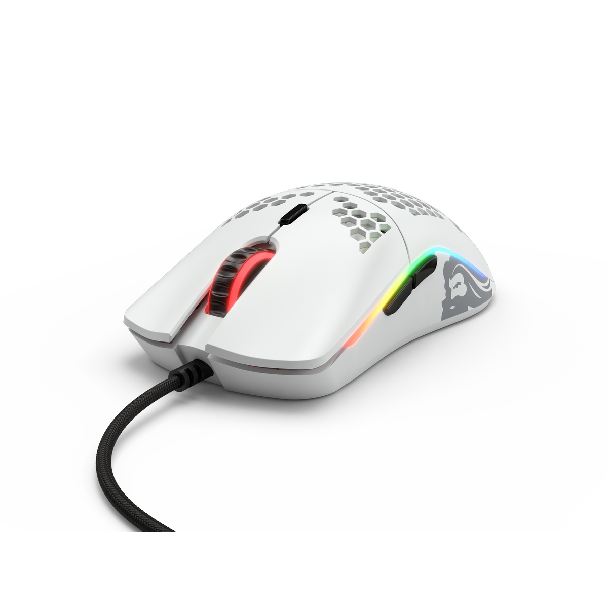 Glorious Model O- USB RGB Odin Optical Gaming Mouse - Matte White (GOM-WHITE)