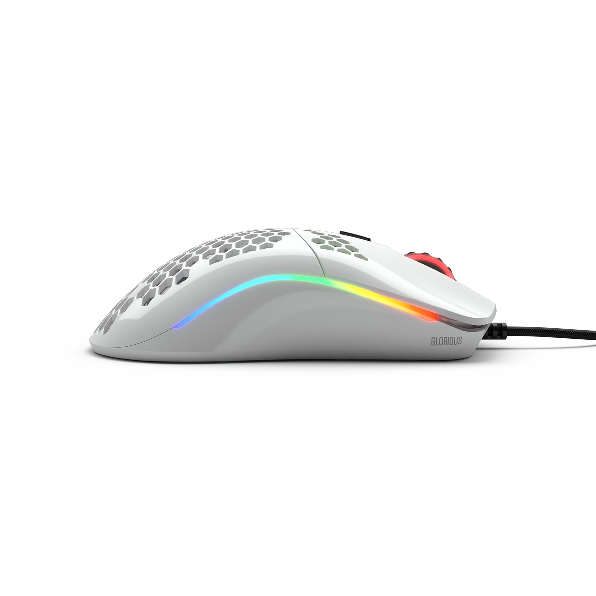 Glorious - Glorious Model O- USB RGB Odin Optical Gaming Mouse - Glossy White (GOM-GWHITE)
