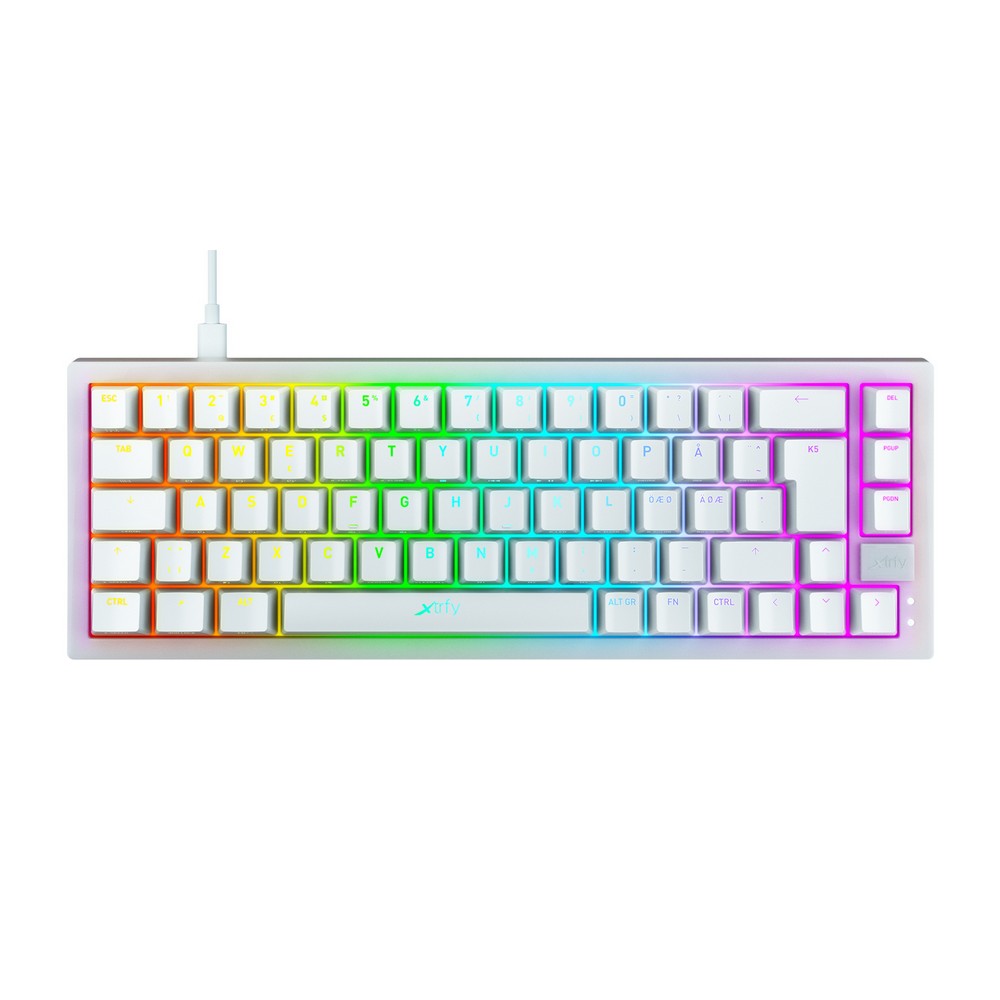 Cherry Xtrfy K5 Compact 65% USB RGB Mechanical Gaming Keyboard White (K5-RGB-CPT-TPWHITE-R-UK)