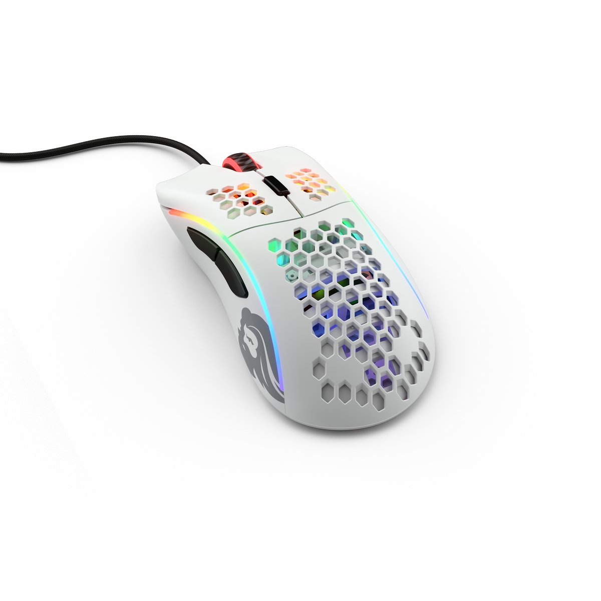 Glorious - Glorious Model D USB RGB Optical Gaming Mouse - Matte White (GD-WHITE)
