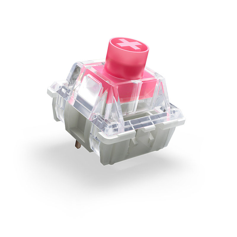 Cherry Xtrfy Kailh Box Silent Pink Switches Mechanical 3-Pin linear MX-Stem 35g - Pieces | OcUK