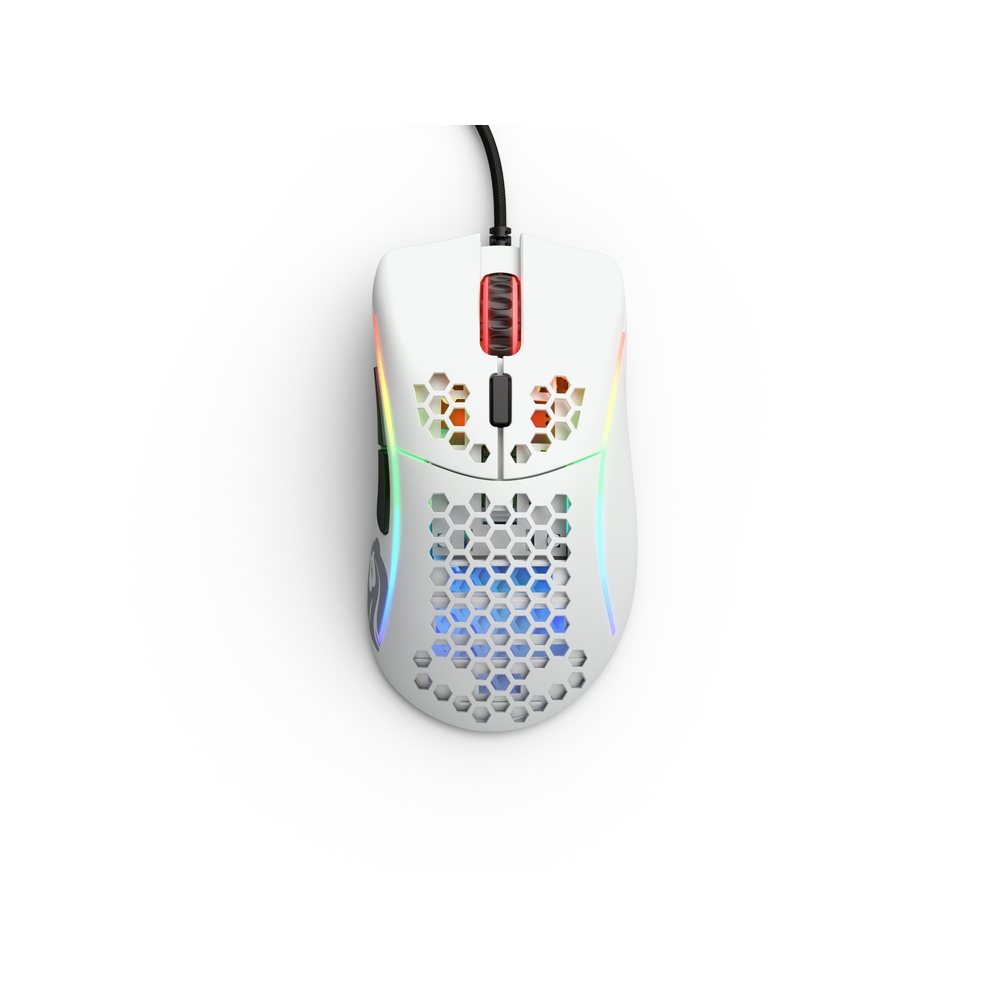 Glorious - Glorious Model D- USB RGB Optical Gaming Mouse - Matte White (GLO-MS-DM-MW)