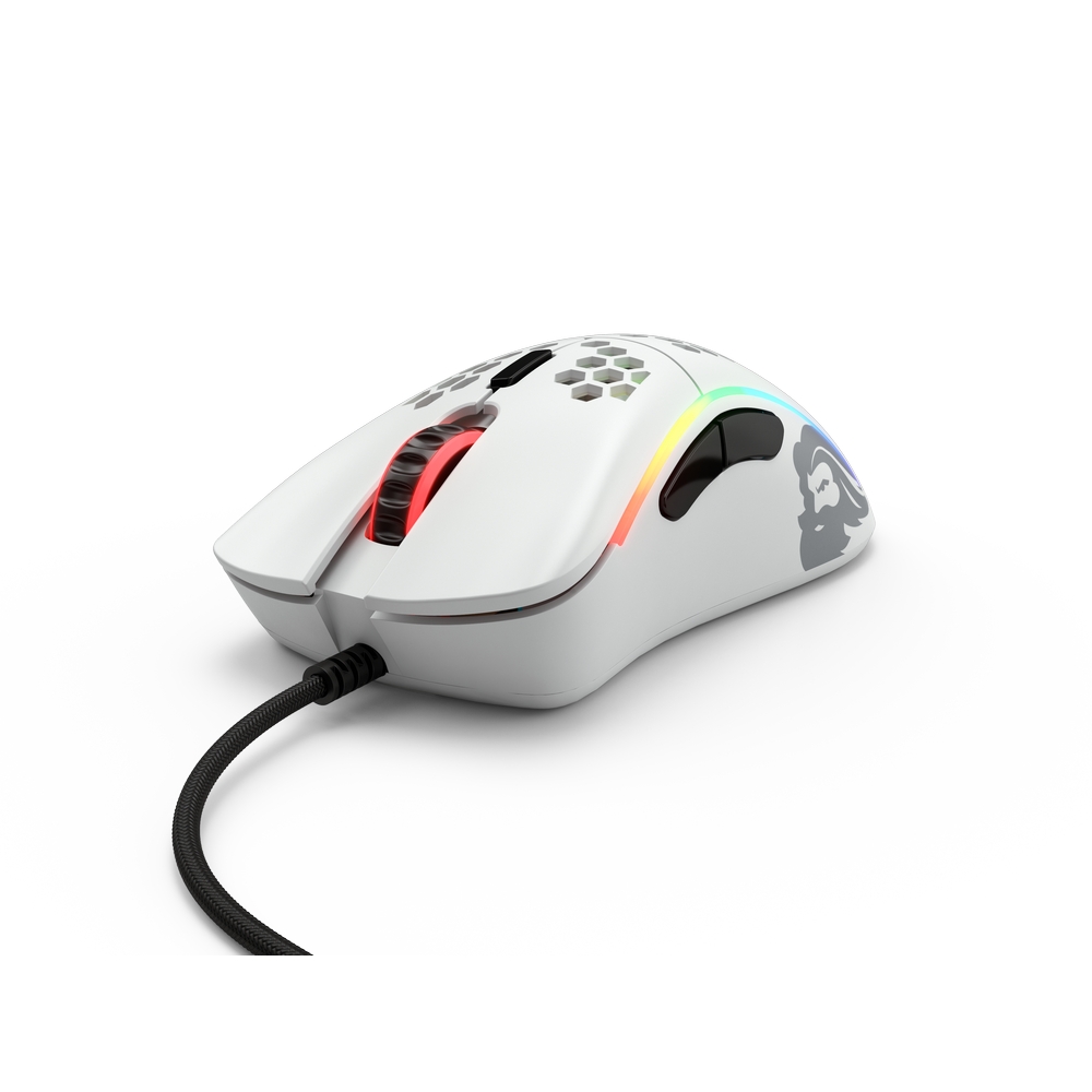 Glorious Model D- USB RGB Optical Gaming Mouse - Matte White (GLO-MS-DM-MW)