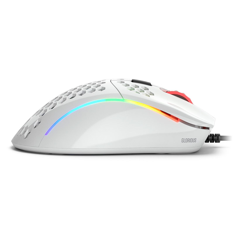 Glorious - Glorious Model D- USB RGB Optical Gaming Mouse - Glossy White (GLO-MS-DM-GW)