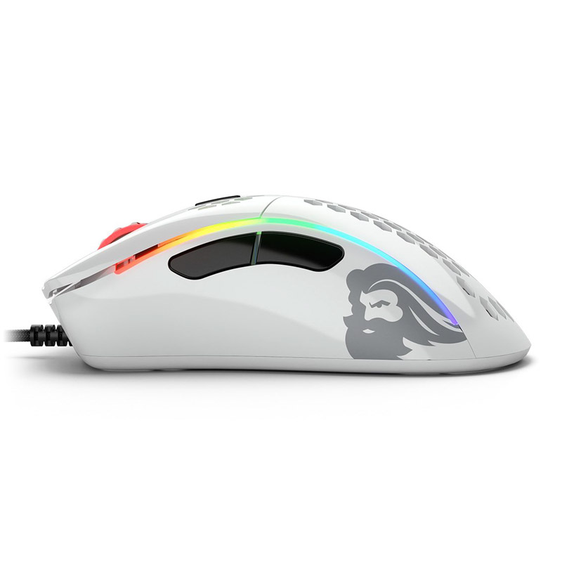 Glorious - Glorious Model D- USB RGB Optical Gaming Mouse - Glossy White (GLO-MS-DM-GW)