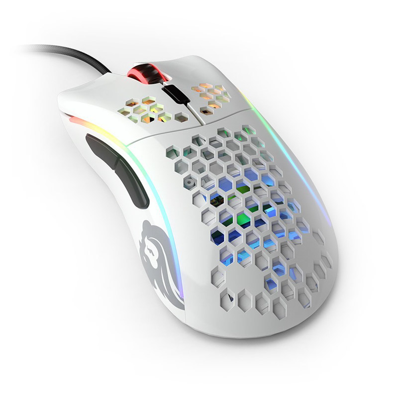 Glorious Model D- USB RGB Optical Gaming Mouse - Glossy White (GLO-MS-DM-GW)