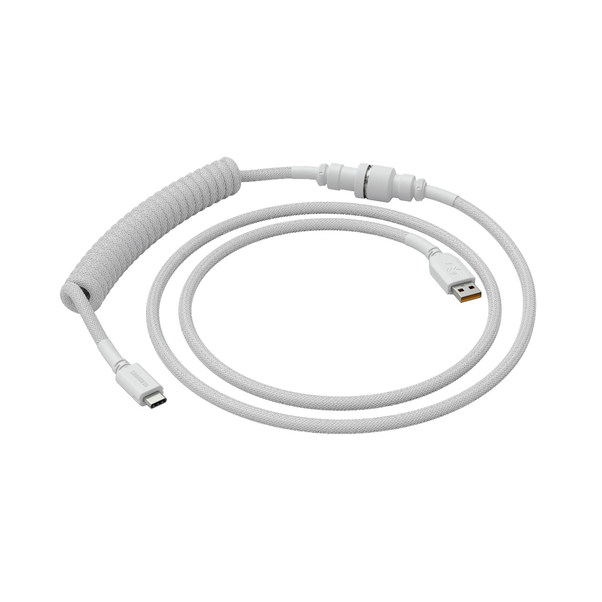 Glorious Coiled Cable USB-C to USB-A - Ghost White (GLO-CBL-COIL-WHITE)