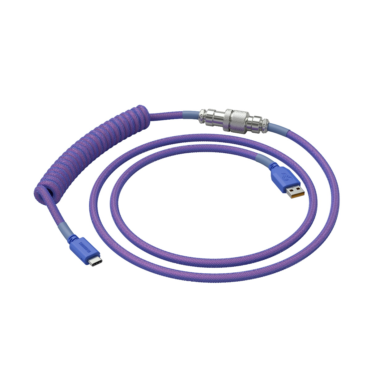Glorious Coiled Cable USB-C to USB-A - Purple (GLO-CBL-COIL-NEBULA)