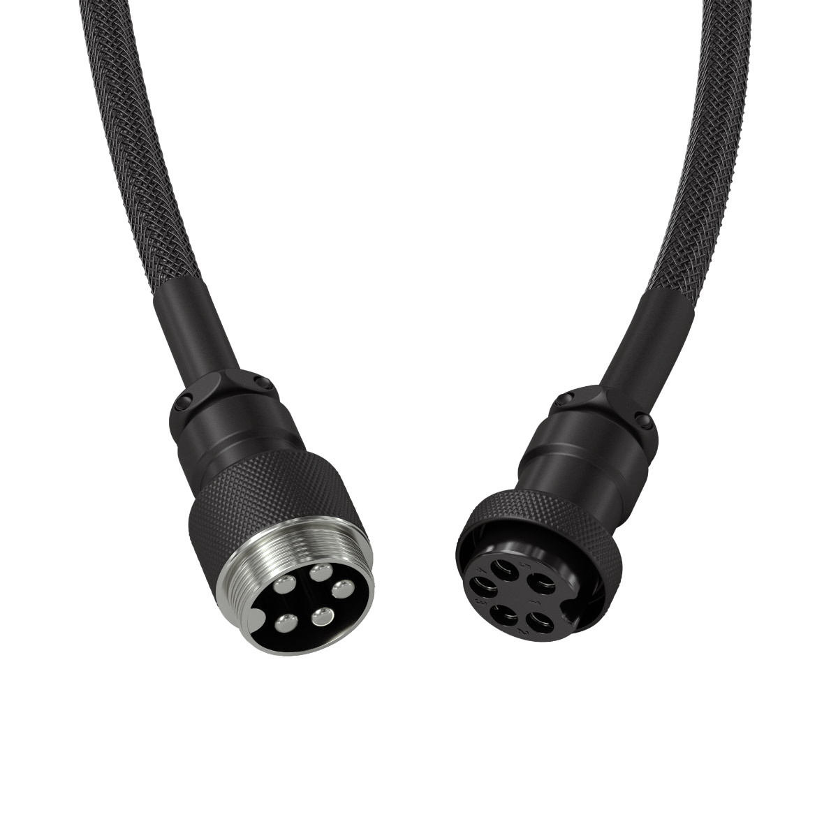 Glorious - Glorious Coiled Cable USB-C to USB-A - Phantom Black (GLO-CBL-COIL-BLACK)