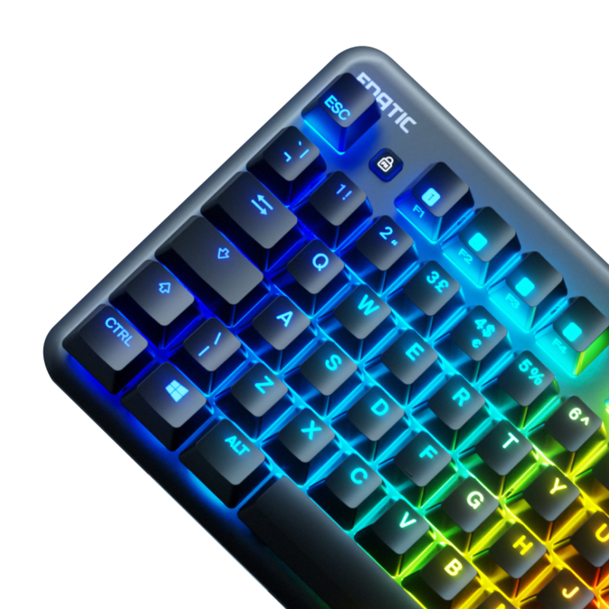Fnatic - Fnatic miniSTREAK TKL Mechanical Gaming Keyboard Cherry MX SPEED RGB Silver Black - UK Layout