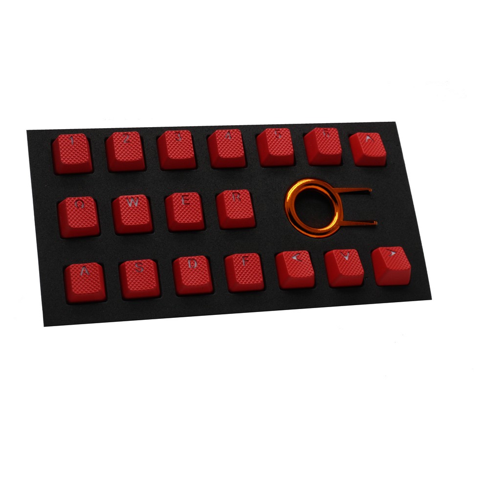 Tai-Hao TPR Rubber Backlit Double Shot 18 Keys Red