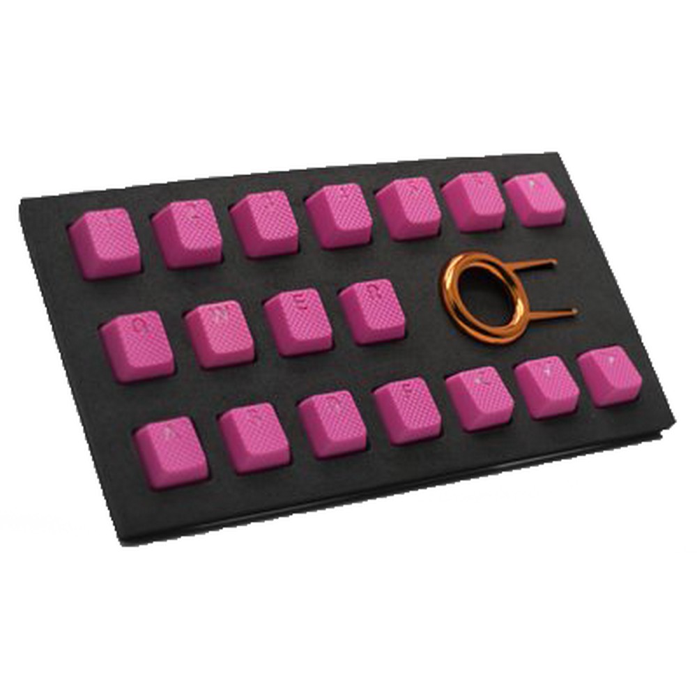 Tai-Hao TPR Rubber Backlit Double Shot 18 Keys Neon Pink