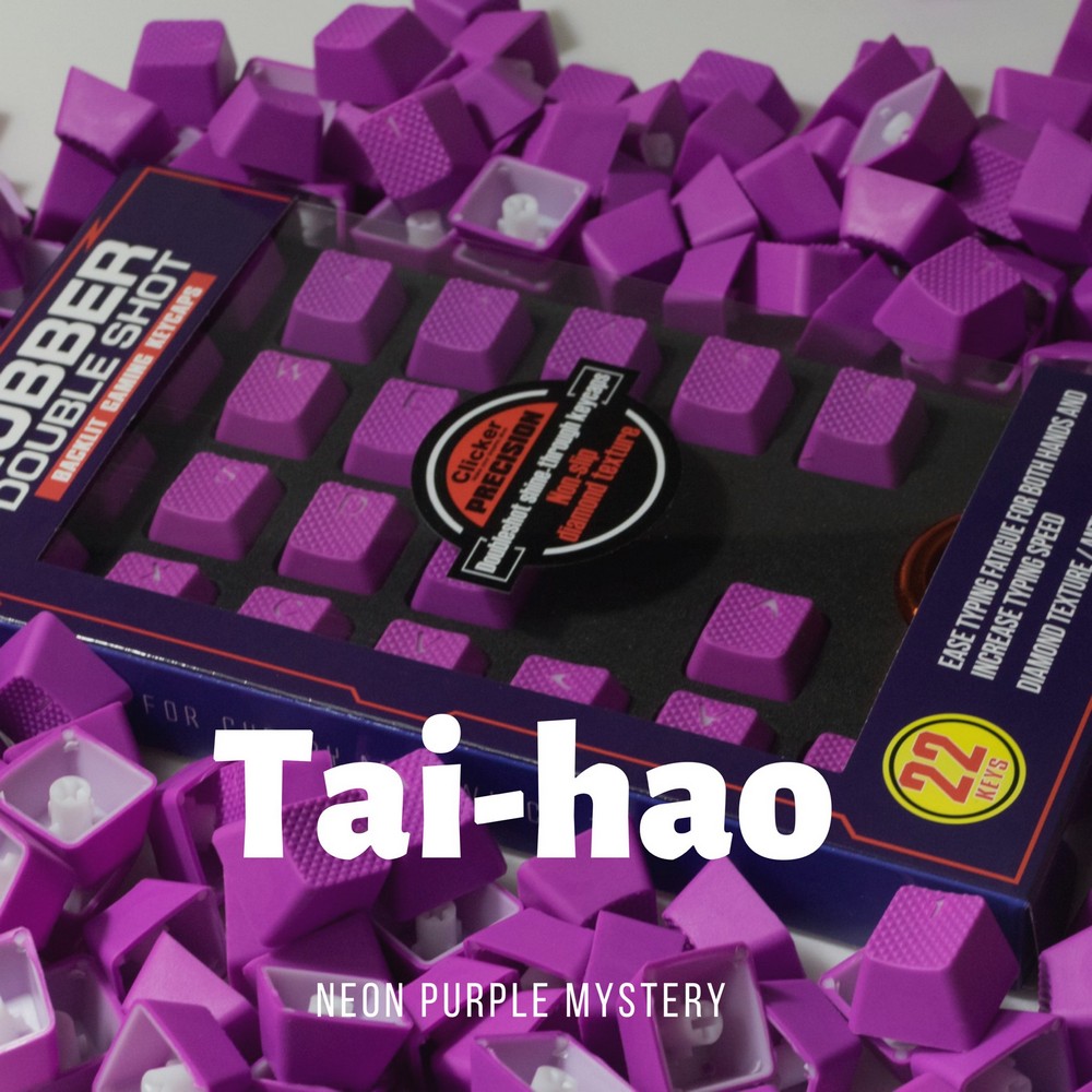 Tai Hao - Tai-Hao TPR Rubber Backlit Double Shot 22 Keys Neon Purple