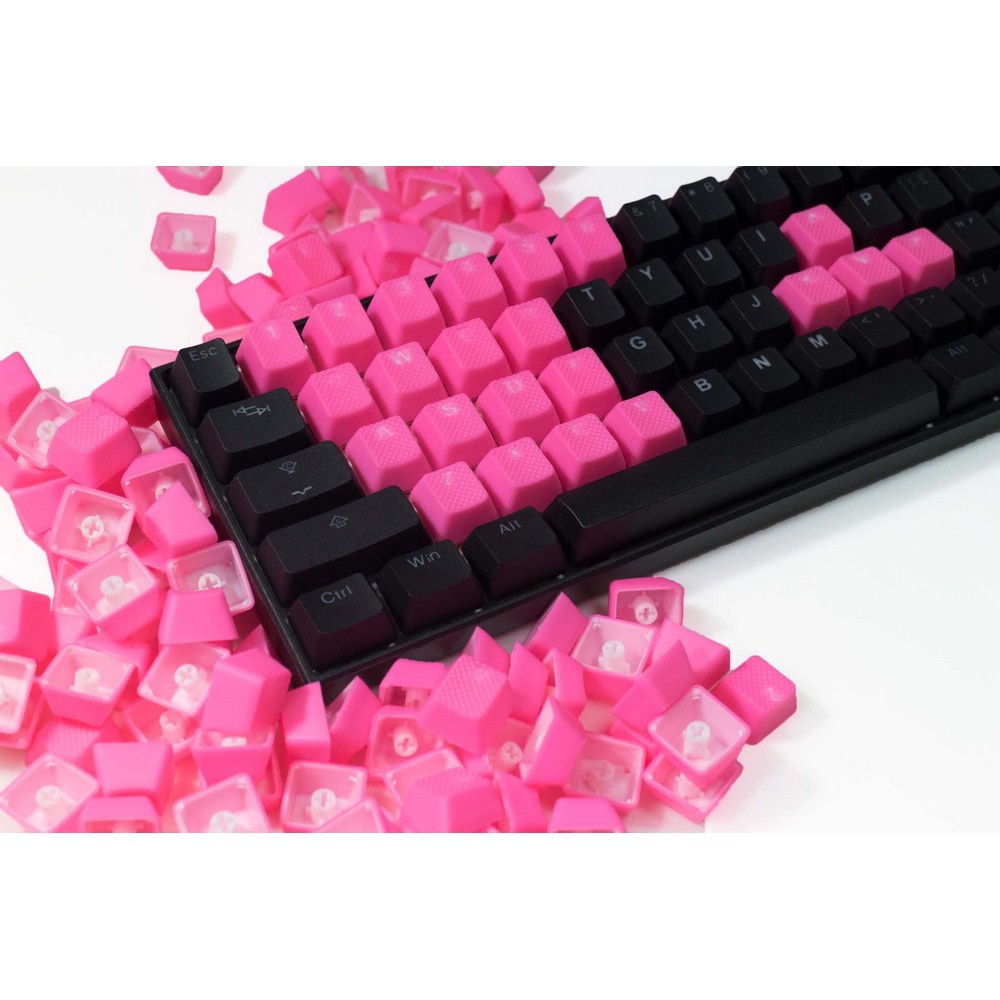 Tai-Hao TPR Rubber Backlit Double Shot 22 Keys Neon Pink