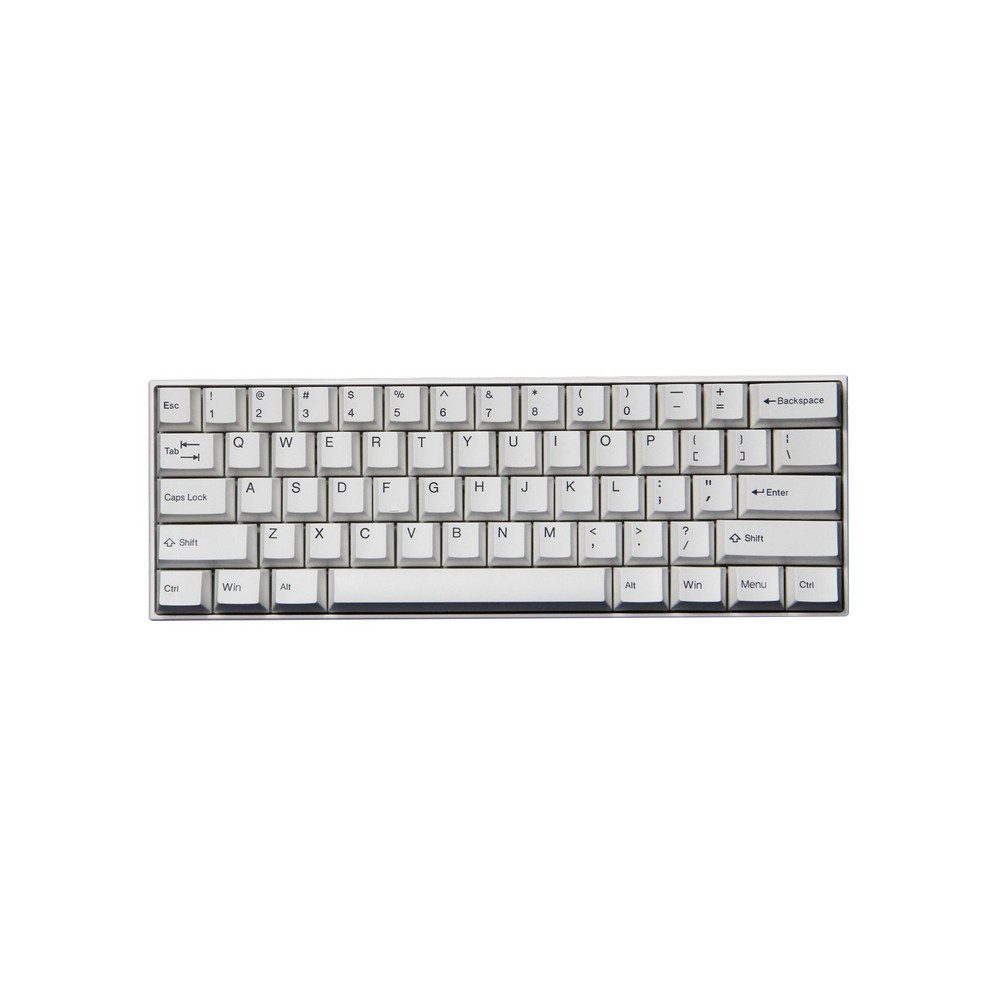 Tai-Hao BoW Cubic ABS Double Shot Black on White Keycaps ISO/ANSI