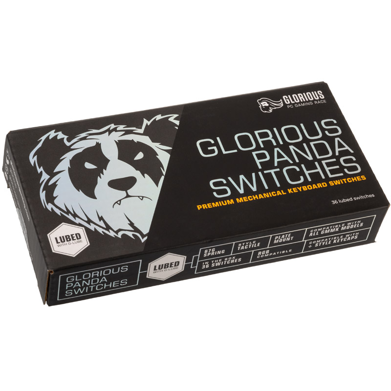 Glorious - Glorious Panda Switches, Pre-lubed - 36 Pieces (GLO-SWT-HPANDA-LUBED)