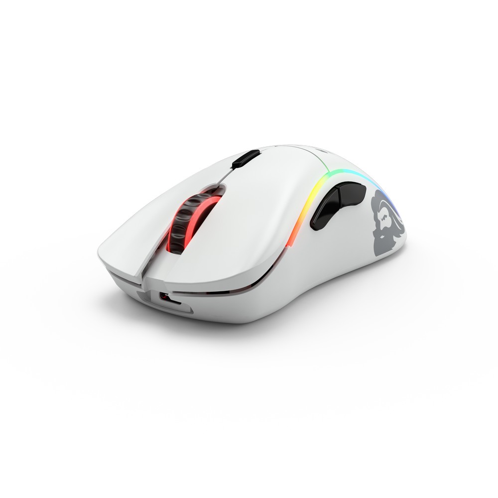 Glorious Model D Wireless RGB Optical Gaming Mouse - Matte White (GLO-MS-DW-MW)