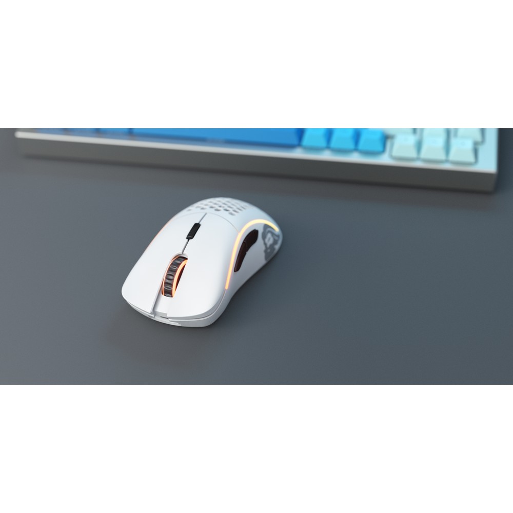Glorious - Glorious Model D Wireless RGB Optical Gaming Mouse - Matte White (GLO-MS-DW-MW)