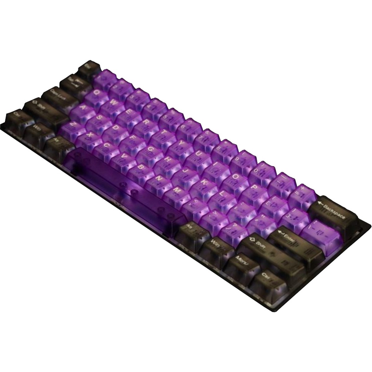 Tai-Hao Translucent Cubic ABS Purple Boom 152 Keycap Set - UK/US Layout