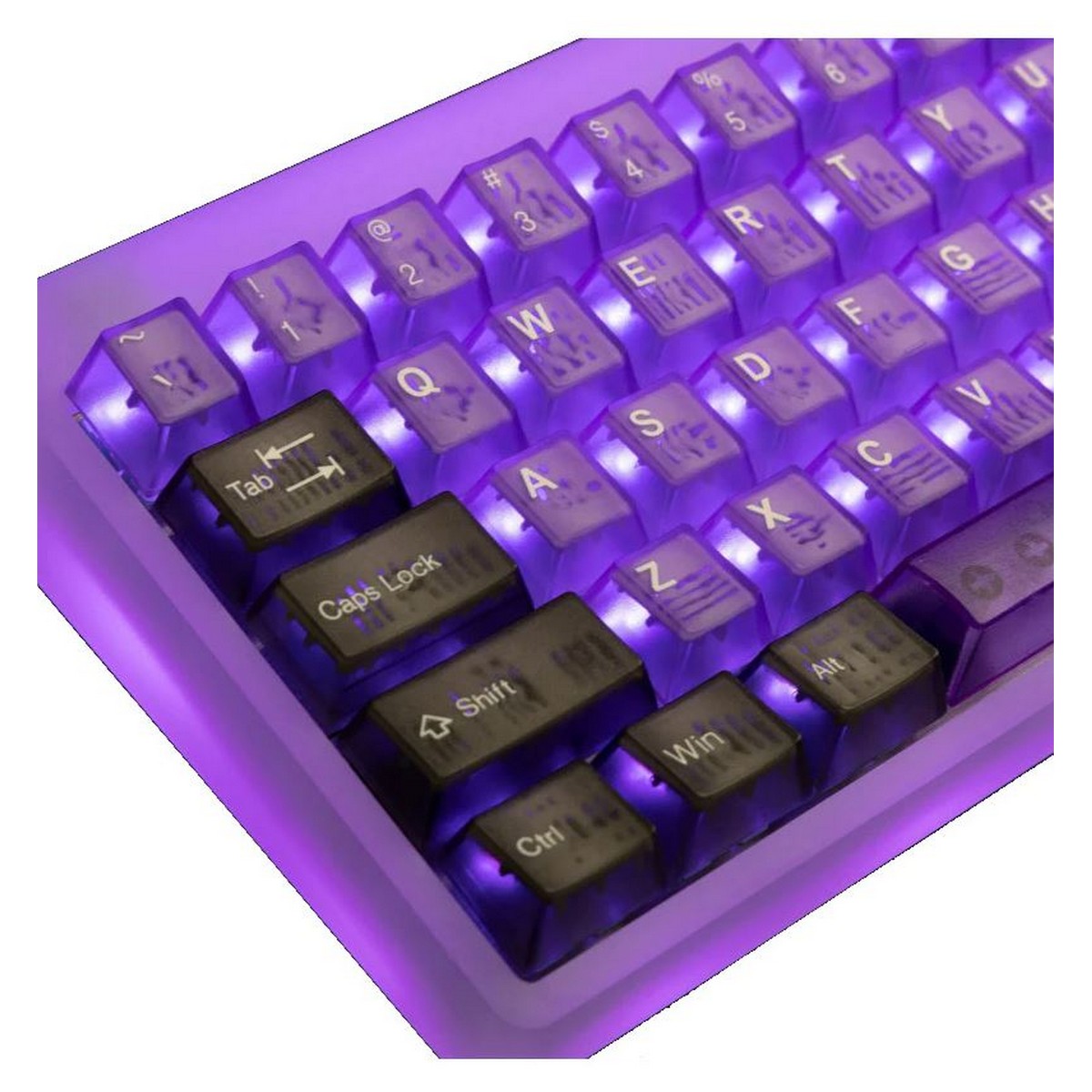 Tai Hao - Tai-Hao Translucent Cubic ABS Purple Boom 152 Keycap Set - UK/US Layout