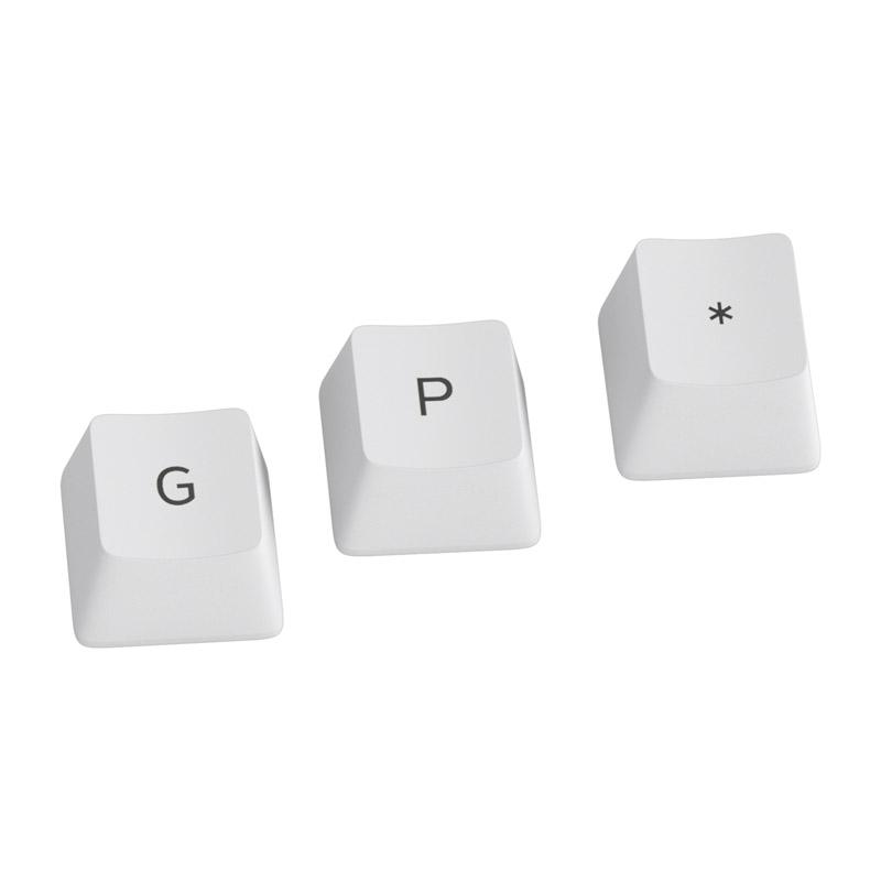 Glorious GPBT Keycaps - 115 PBT keycaps, ISO, UK layout, Arctic White