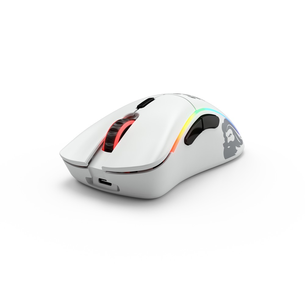 Glorious Model D- Wireless RGB Optical Gaming Mouse - Matte White (GLO-MS-DMW-MW)