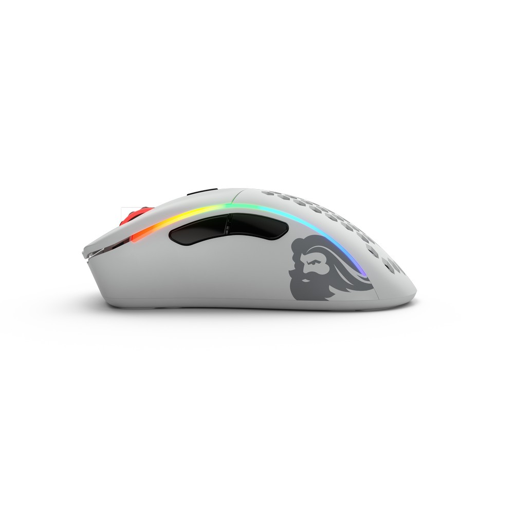 Glorious - Glorious Model D- Wireless RGB Optical Gaming Mouse - Matte White (GLO-MS-DMW-MW)